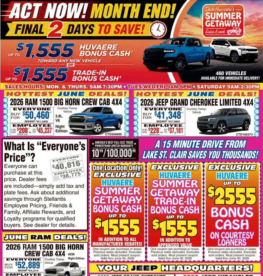 Weekly Incentives Flyer