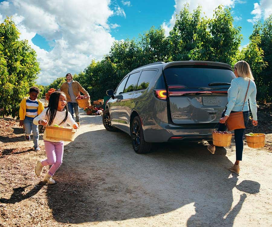 Family SUV on the road
