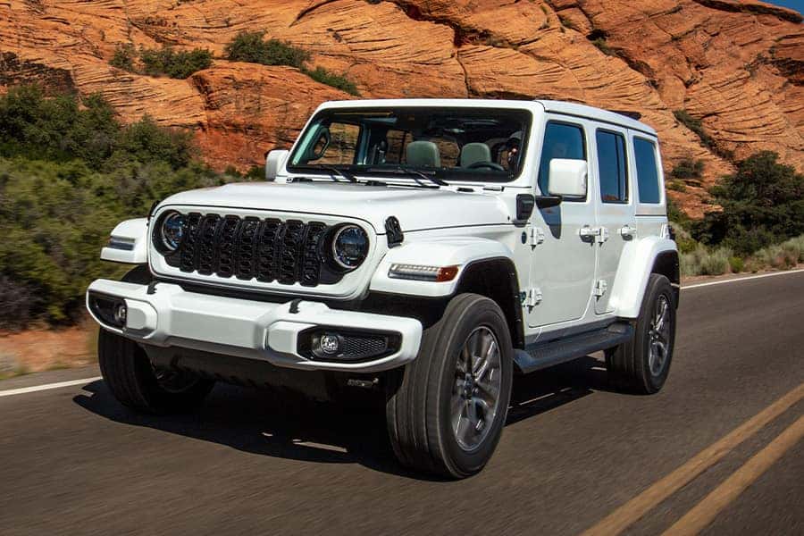 Jeep Wrangler on an outdoor adventure