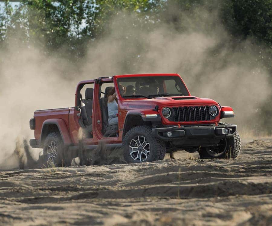 Jeep driving off-road
