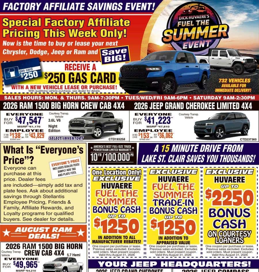 Weekly Incentives Flyer