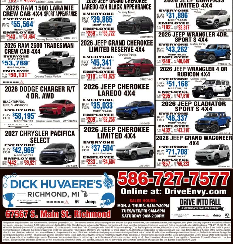 Weekly Incentives Flyer