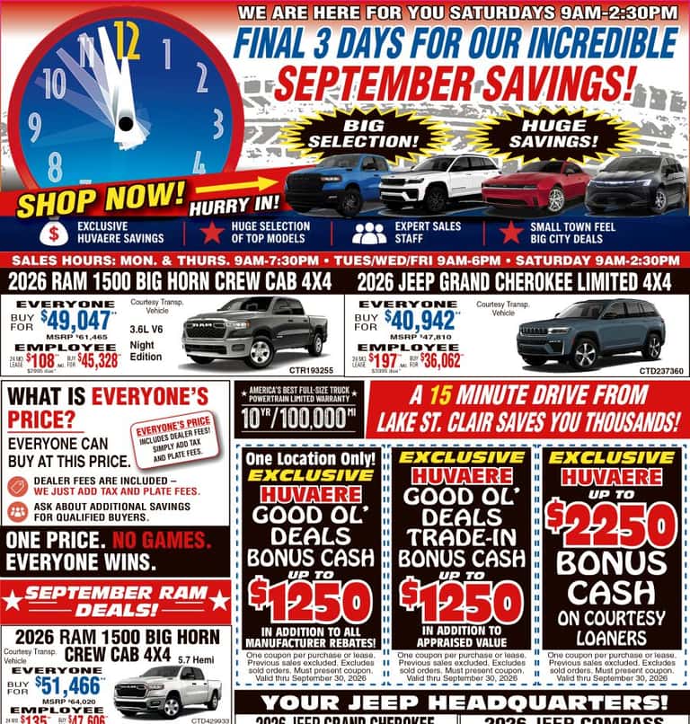 Weekly Incentives Flyer