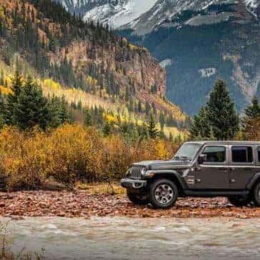 2018 Jeep Wrangler 4-Door Parked in the Mountains