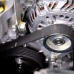 Engine belt on alternator