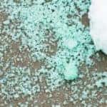 Snow Melting Chemical and Snow Close Up