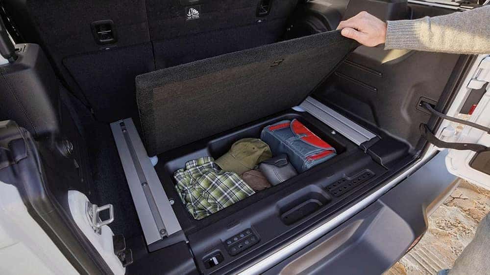 hidden storage in 2019 Jeep Wrangler