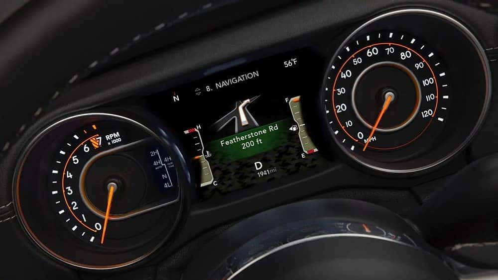 driver information gauges in 2019 Jeep Wrangler