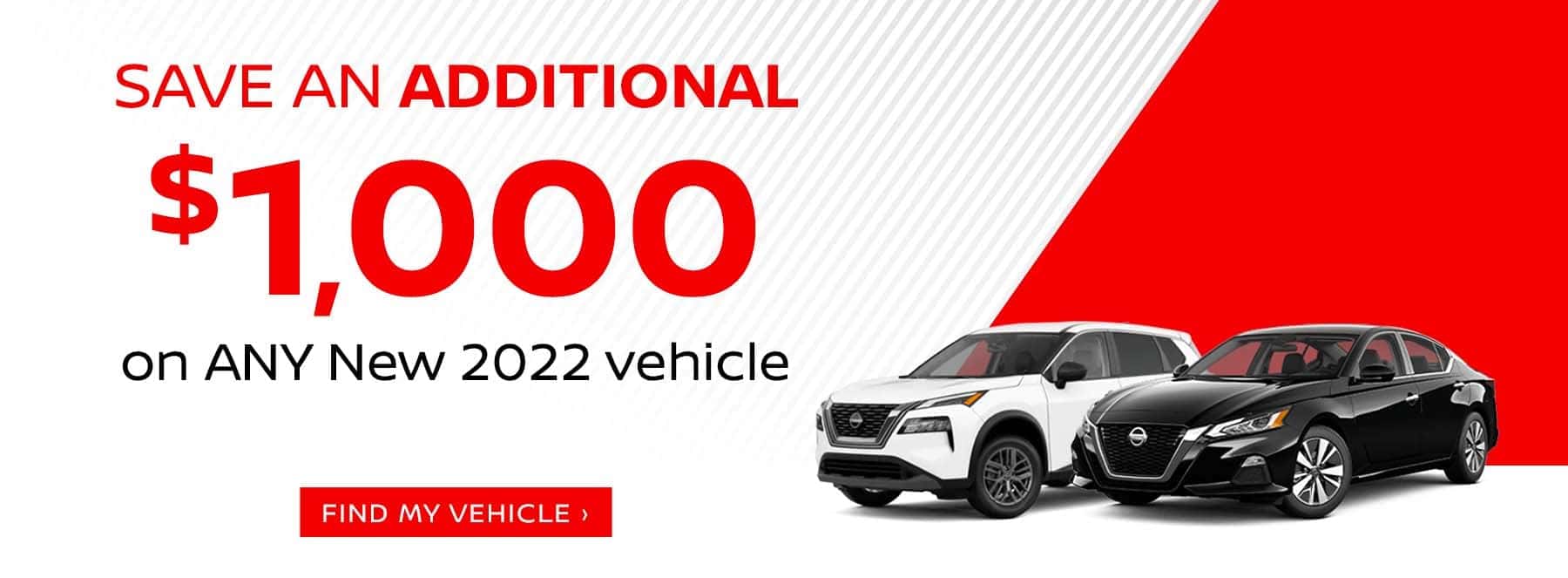 Nissan Vehicles on red background