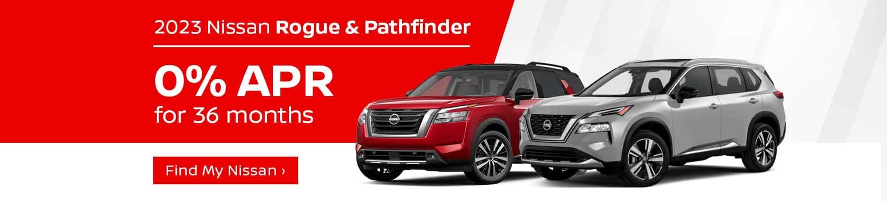 Nissan vehicles on a red and white background