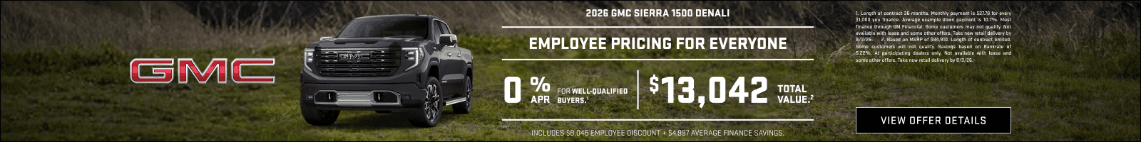 Sierra Employee Pricing