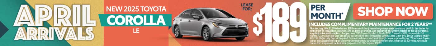 New 2025 Corolla LE 