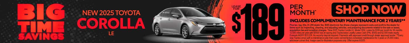New 2025 Corolla LE 