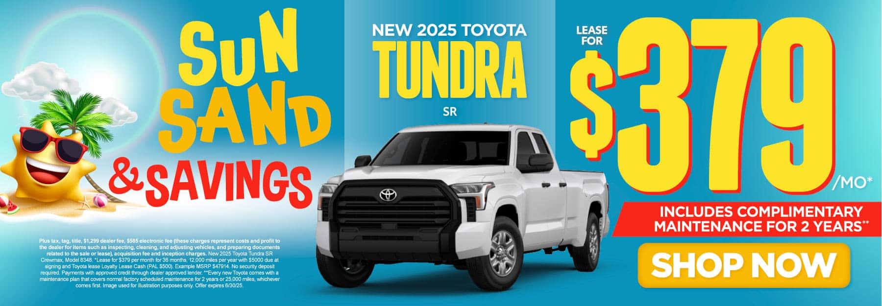 New 2025 Toyota Tundra "Lease for $379 per month* Includes complimentary maintenance for 2 years**"SR