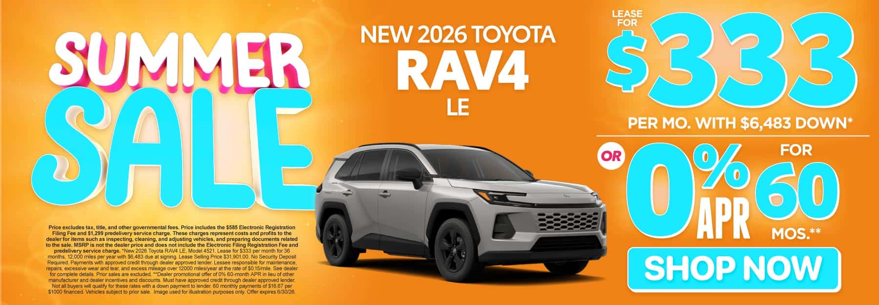 2026 Toyota Rav4 LE
