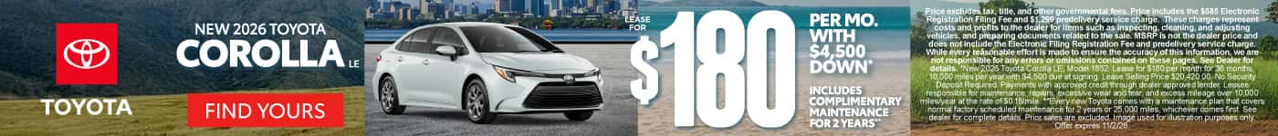 2026 Toyota Corolla LE 