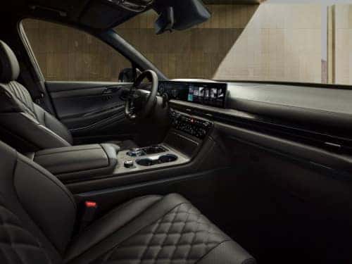 INTERIOR OF THE GV80 BLACK AND GV80 COUPE BLACK
