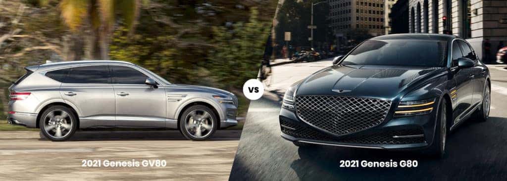 2021 Genesis GV80 vs. 2021 Genesis G80 | Genesis of Golden