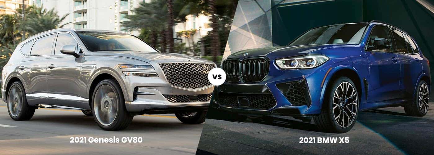 2021 Genesis GV80 vs. BMW X5 Genesis of Golden