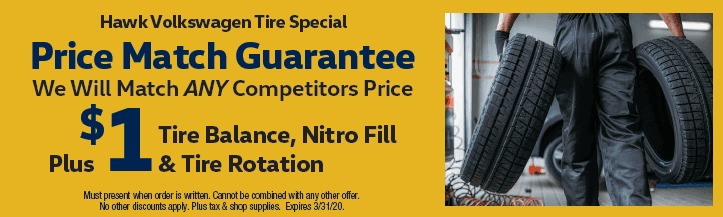 Price Match Guarantee Hawk VW will match any competitors price