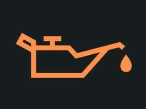 Oil pressure warning light