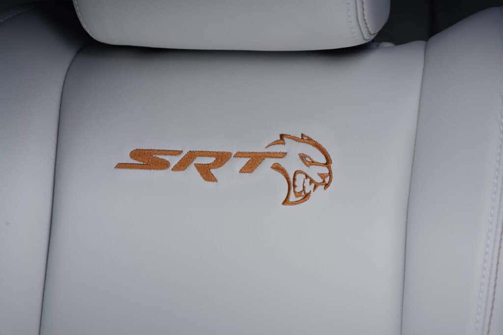 SRT details on the seat of the 2024 Dodge Durango.