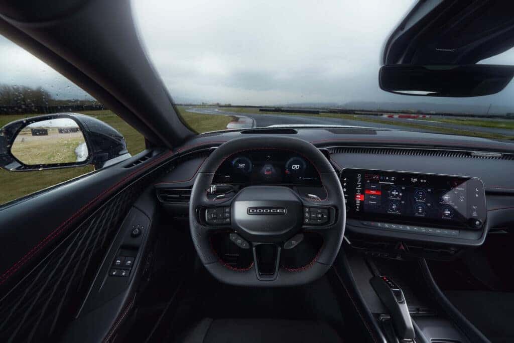 The interior dashboard of the 2025 Dodge Charger.