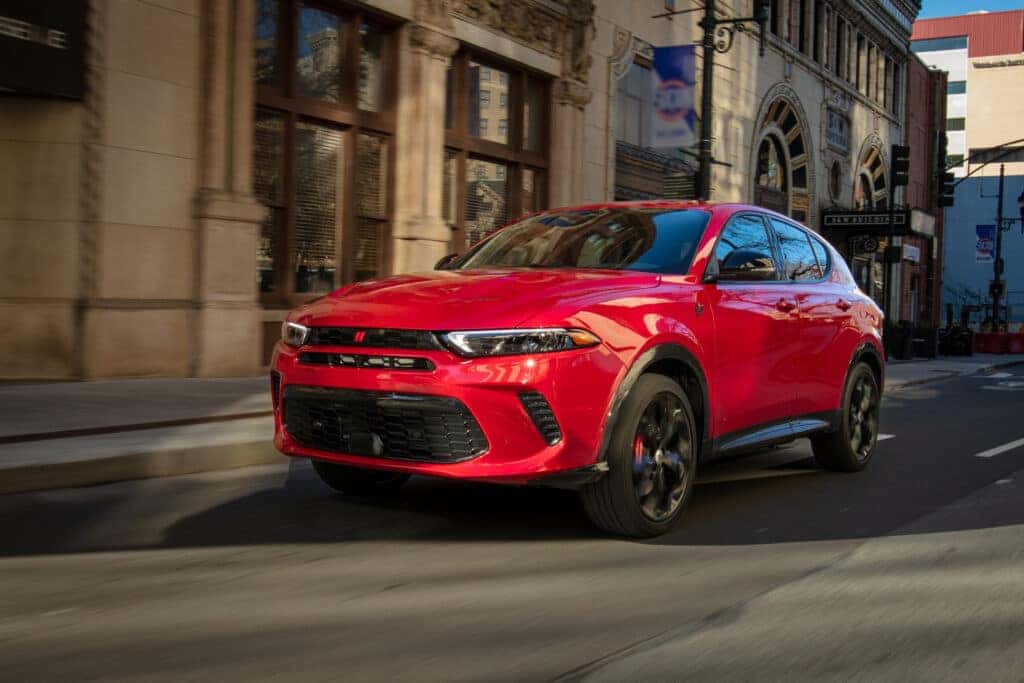 2025 Dodge Hornet in red.