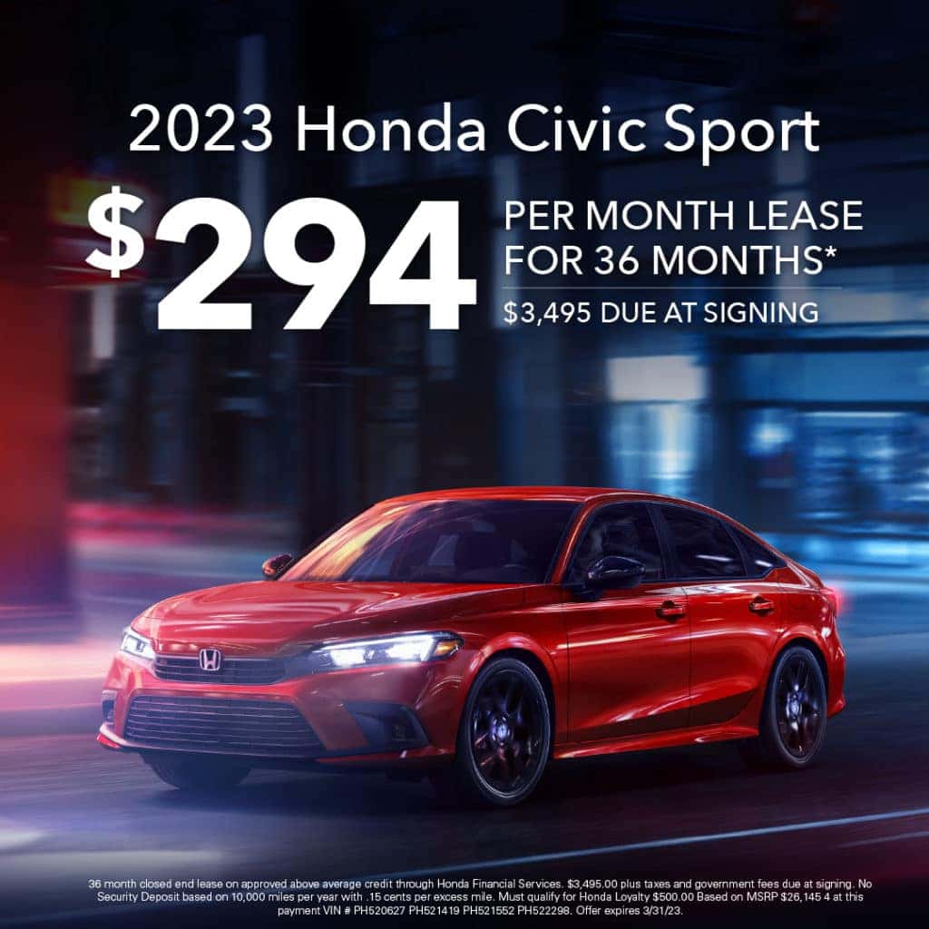 2023 Civic Sport Lease Special