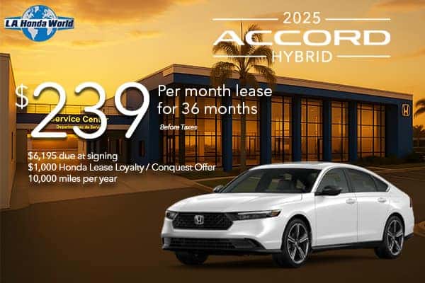 2025 Accord Sedan Hybrid EX-L Lease Special 