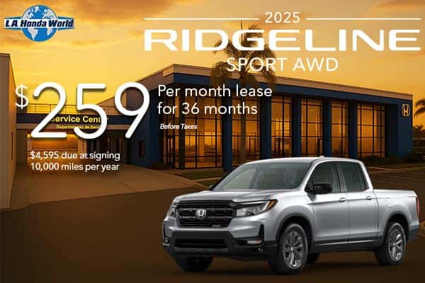 2025 Ridgeline Sport AWD Lease Special