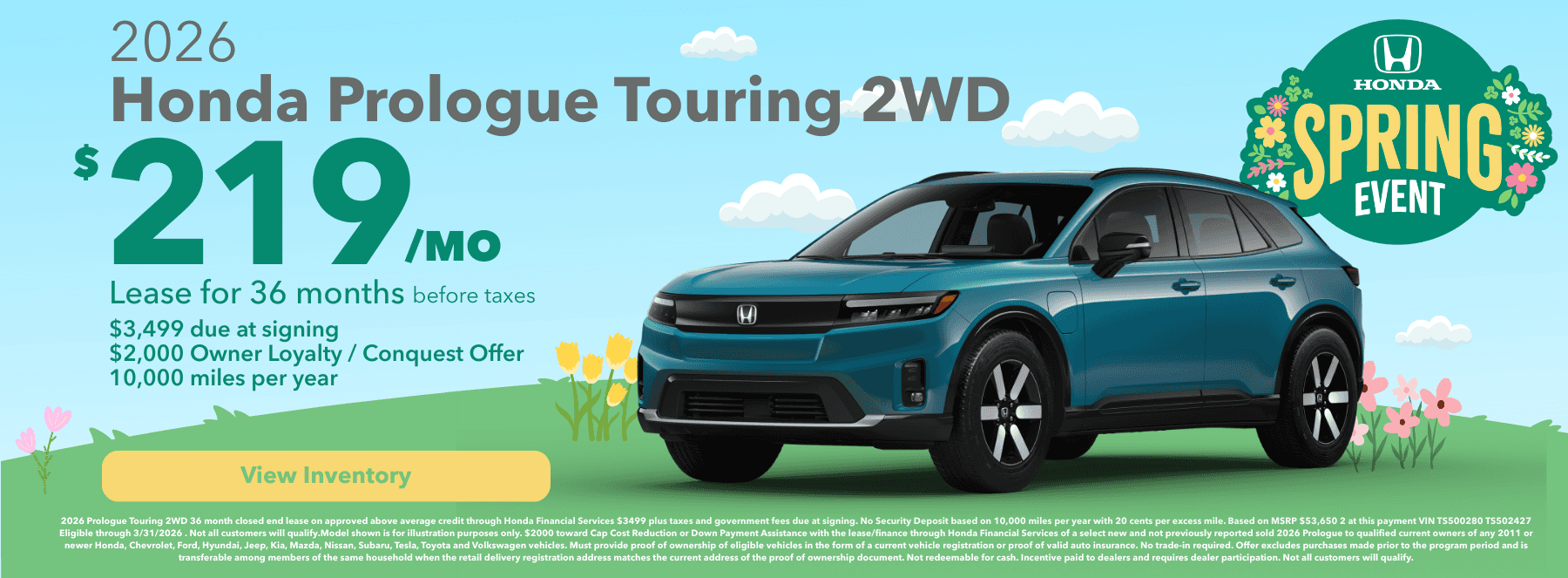 $219 2026 Prologue Lease