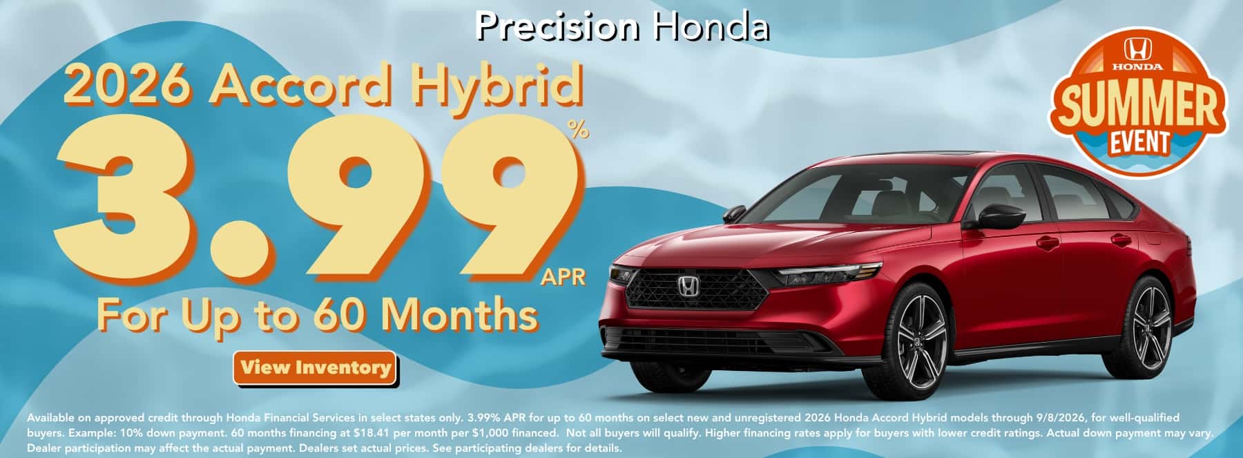Accord Hybrid Purchase offer 3.99% apr