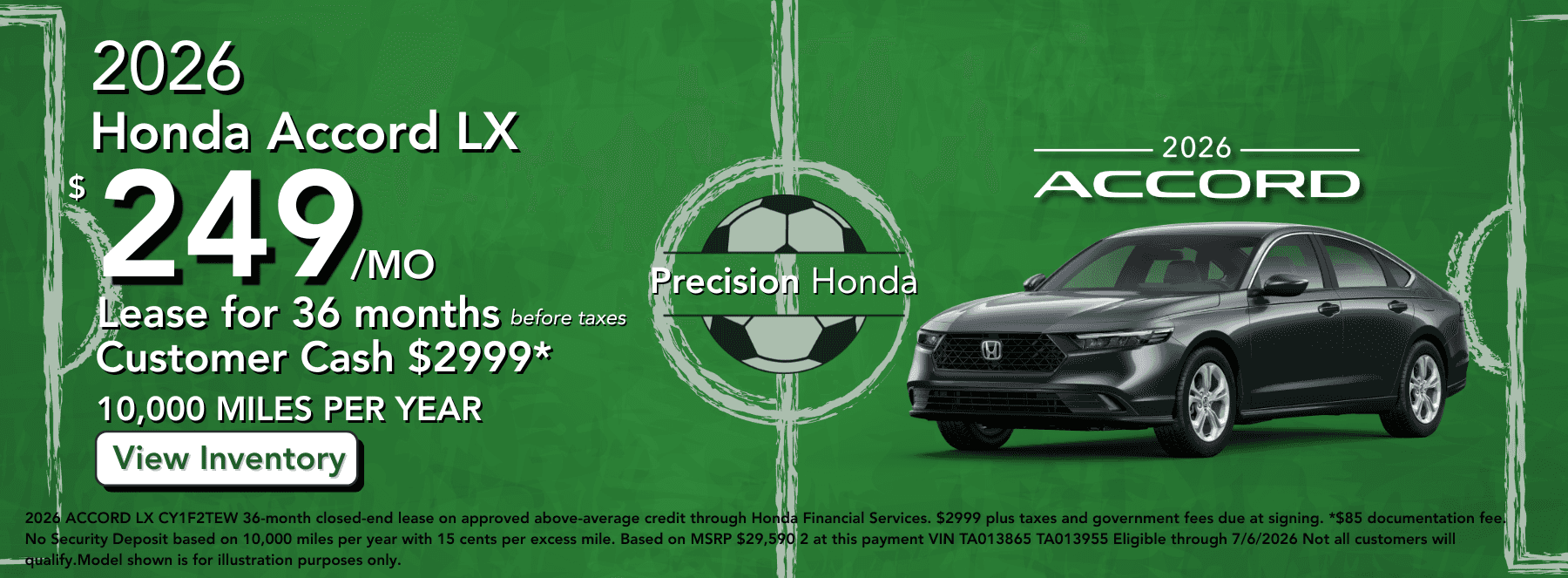 2026 accord lx best lease offer