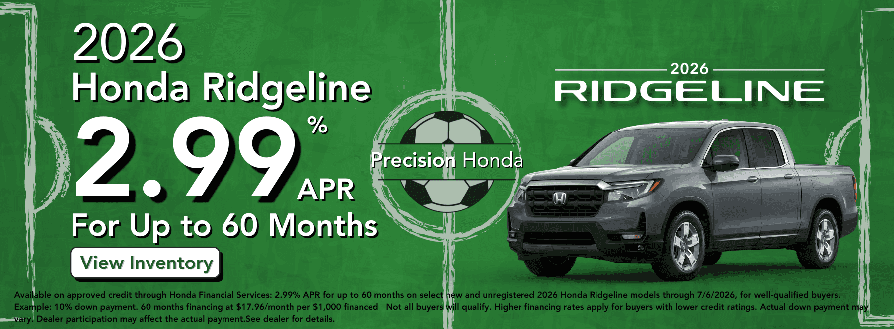 2026 Ridgeline Finance offer 2.99% apr