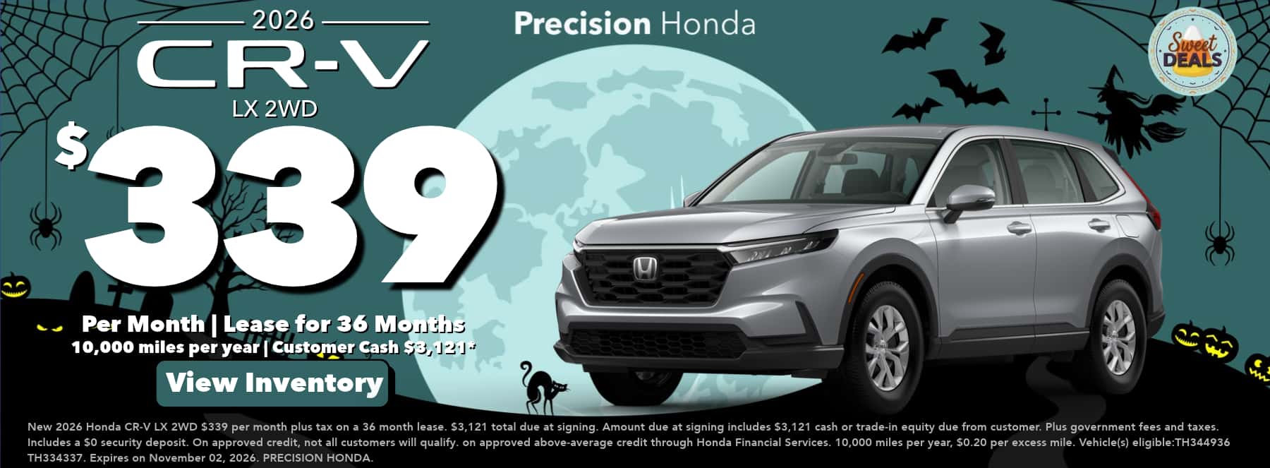 2026 CR-V LX lease offer 339 per month