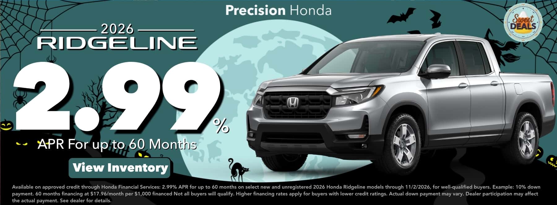 2.99% Apr Ridgeline offer October