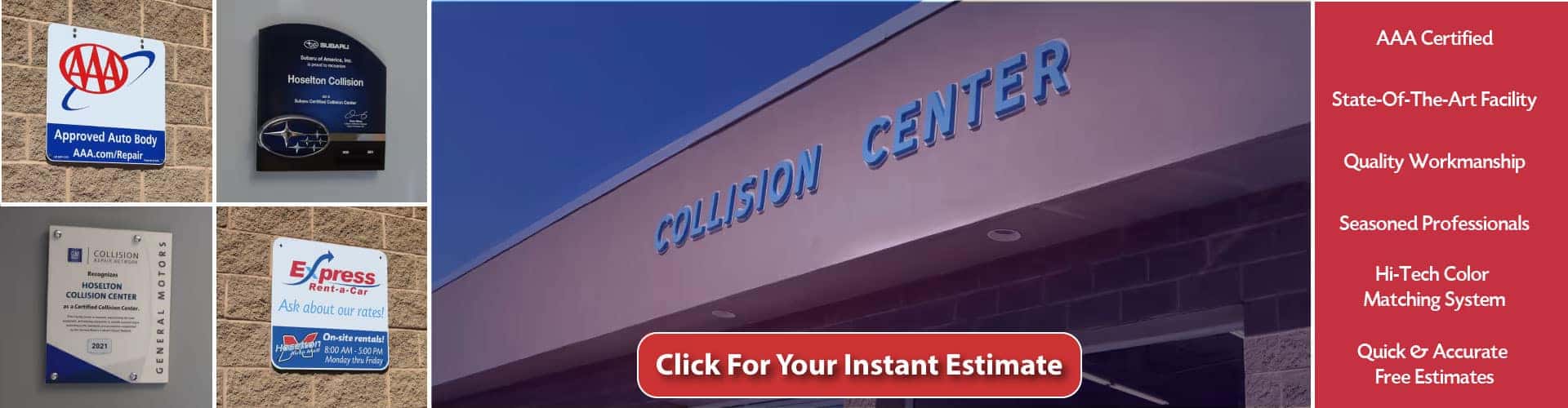 Hoselton Collision Center and Auto Body Repair Shop - schedule a free estimate