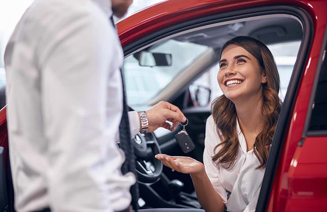handing keys over for your first new car hoselton toyota nissan chevy