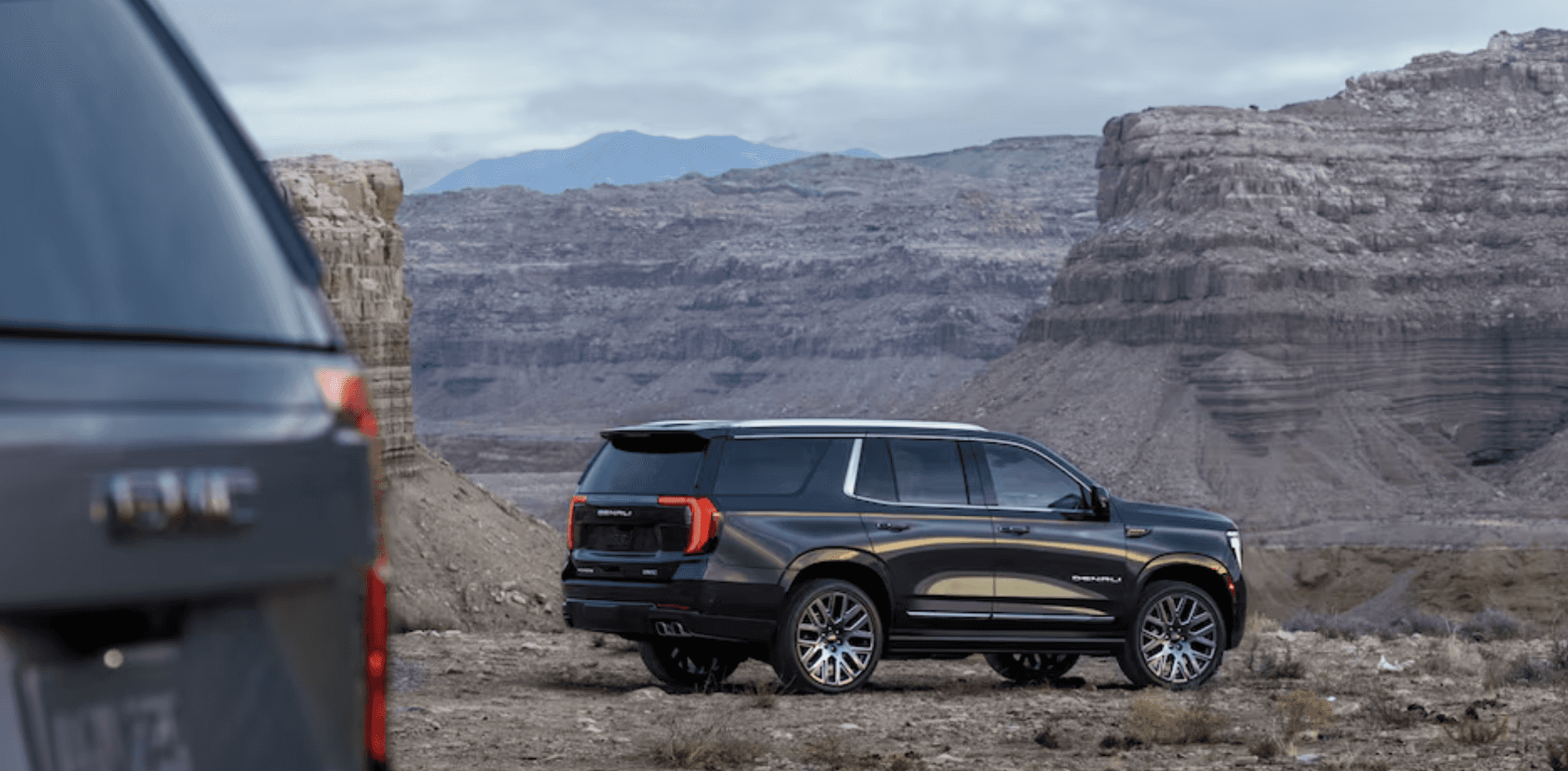 New GMC Yukon in the desert
