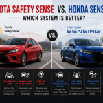 comparin Toyota Safety Sense with Honda Sensing