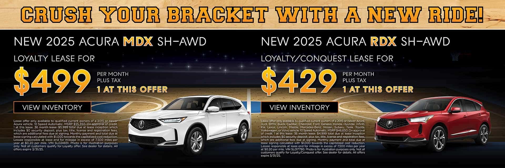 March MDX/ RDX offer