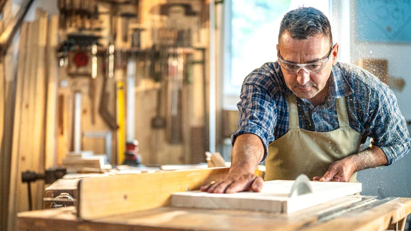 Woodworking is a great indoor hobby.