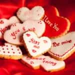 Cute heart shaped Valentine's cookies.