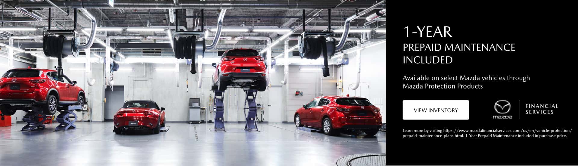 1-Year Prepaid Maintenance Plan Included with Select Mazda Purchases