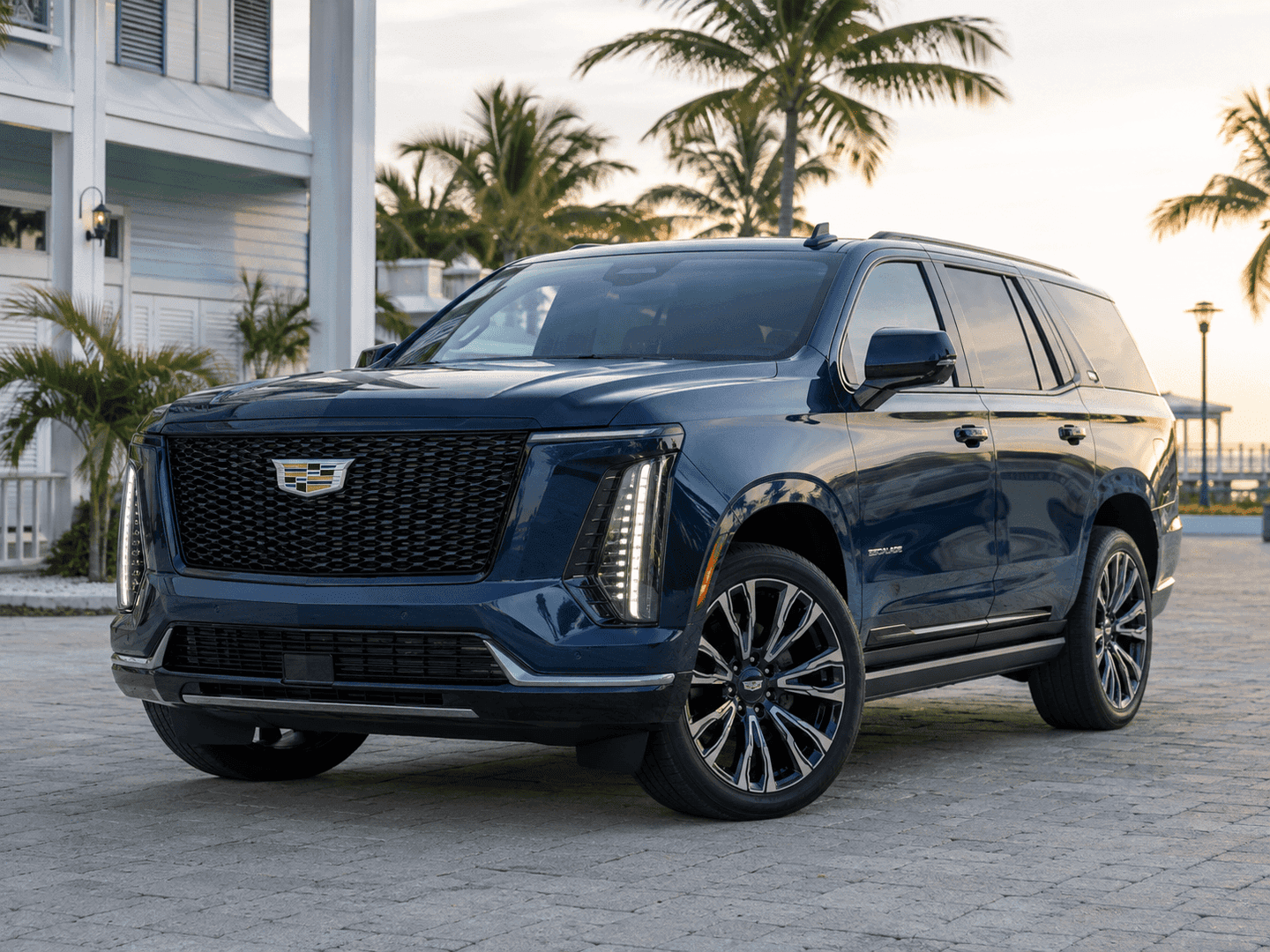 2026 Cadillac Escalade cabin showing second-row captain’s chairs and third-row seating