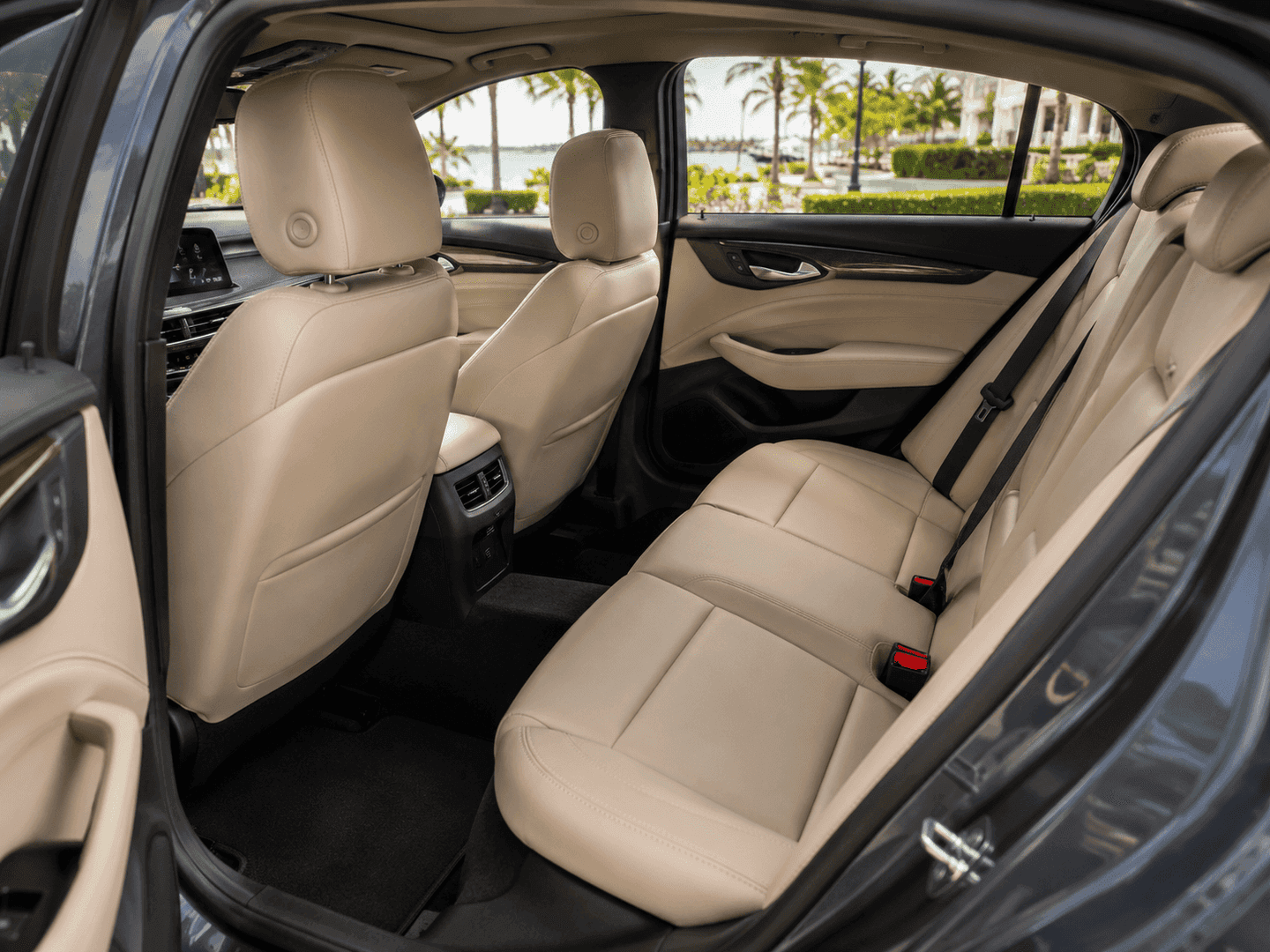 2026 Cadillac CT5 exterior styling along a colorful Key West street