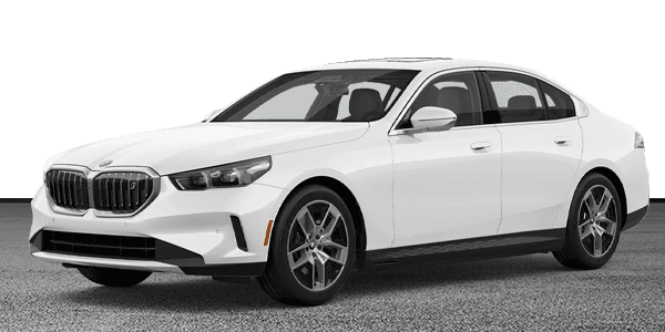 white BMW i5 eDrive40