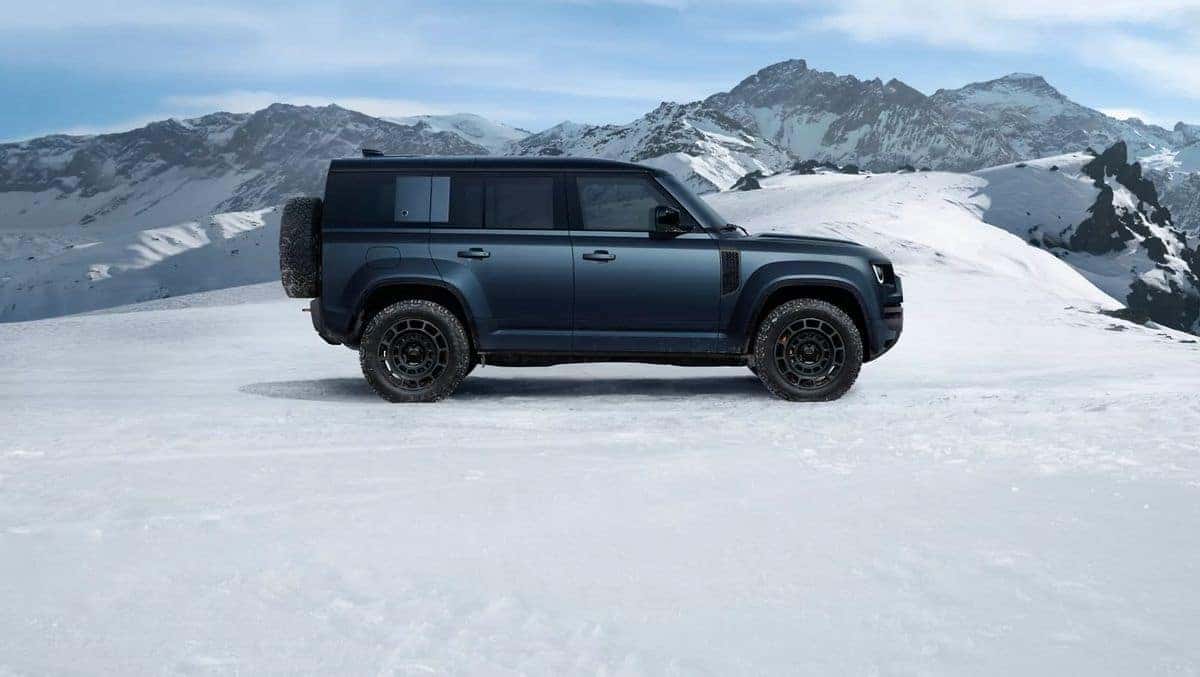 2026 Land Rover Defender OCTA in a snowy mountain setting
