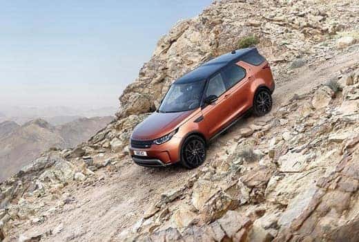 2018 Land Rover Discovery driving downhill